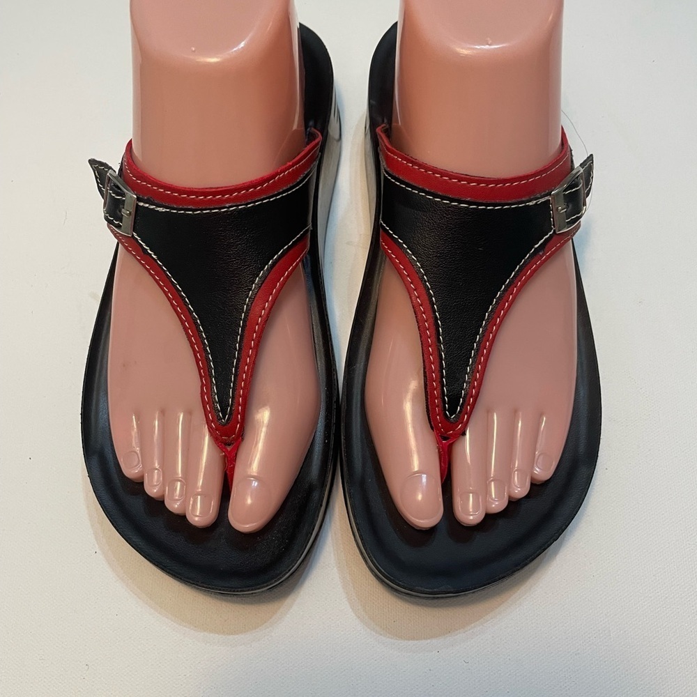 Aerosoft Elegant Black and Red Women's Sandals size 38 SB-30